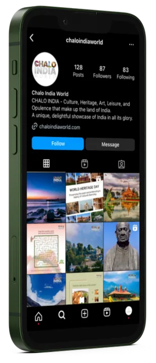 Mockup of a client’s social media page